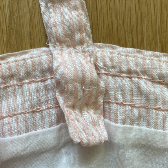 SEE BY CHLOE Pleated Dress Peach White Stripe 6 - Picture 14 of 16